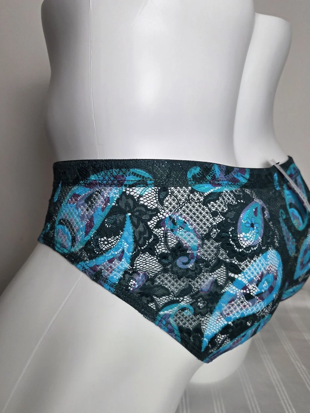 Cosabella Men's Printed Briefs - Teal & Black